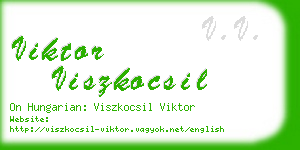 viktor viszkocsil business card